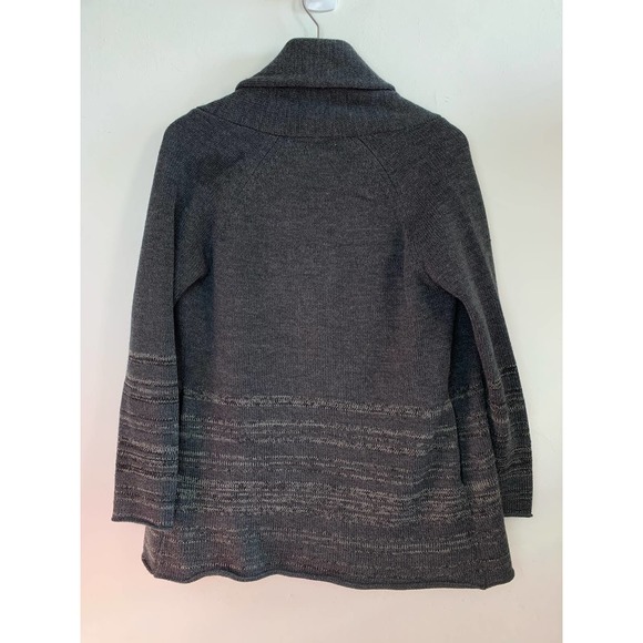 Forever 21 Ombre Stripe Charcoal Knit Cardigan Sweater — Women's Size XS X-Small - Picture 8 of 14